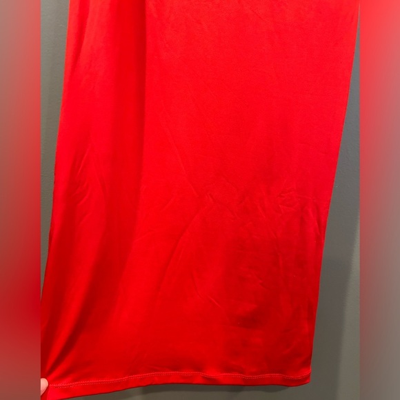 Hello Molly Red One Shoulder Dress Size Small with Cutout Midi - Picture 2 of 6